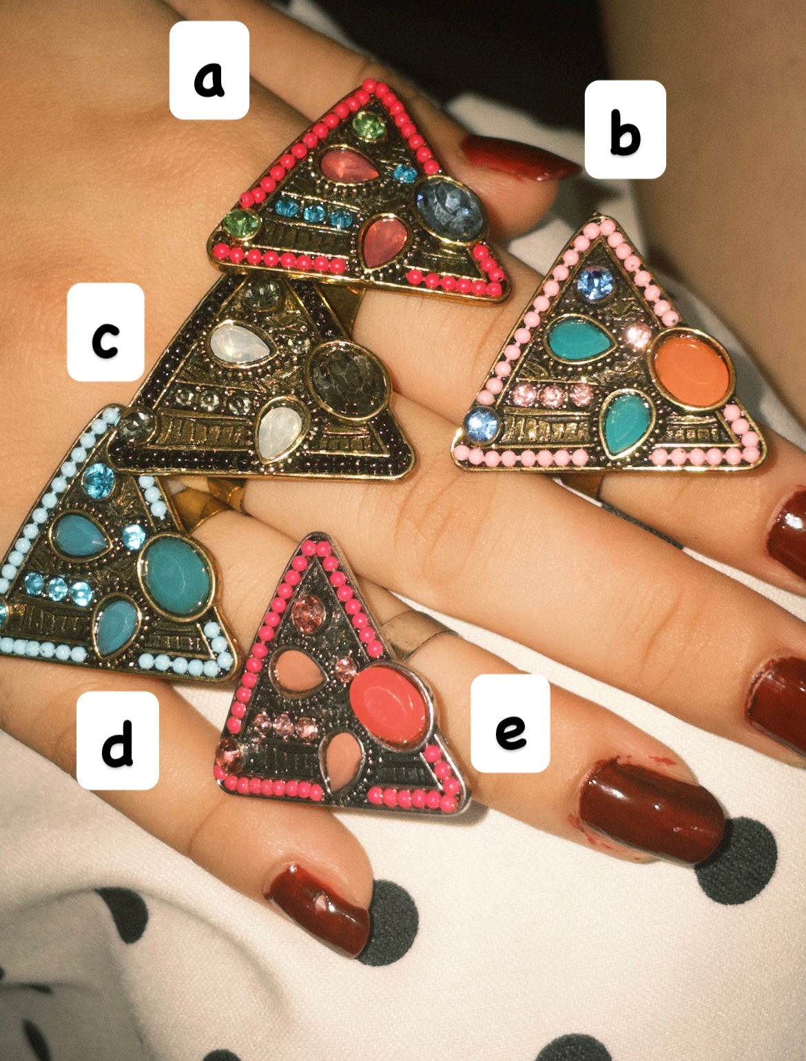 antique triangles