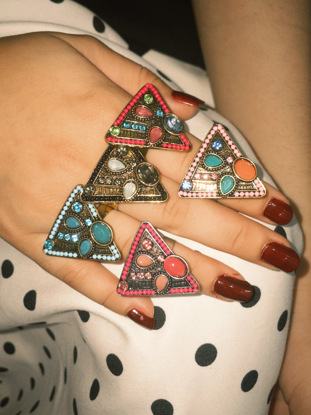 antique triangles